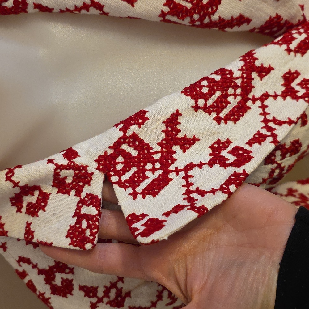 Tree Embroidered Fitted Linen Jacket - Picture 5 of 16